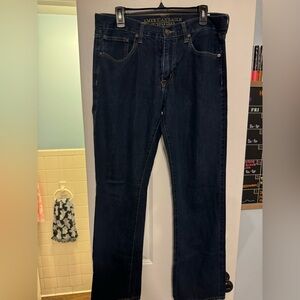 American Eagle Outfitters Men's Deep Indigo Original Straight Jeans